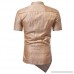 Men Shirt Slim Fit Short Sleeve Irraguler Printed Blouse Tee T-Shirt Casual Top Orange B07MZ39C3L